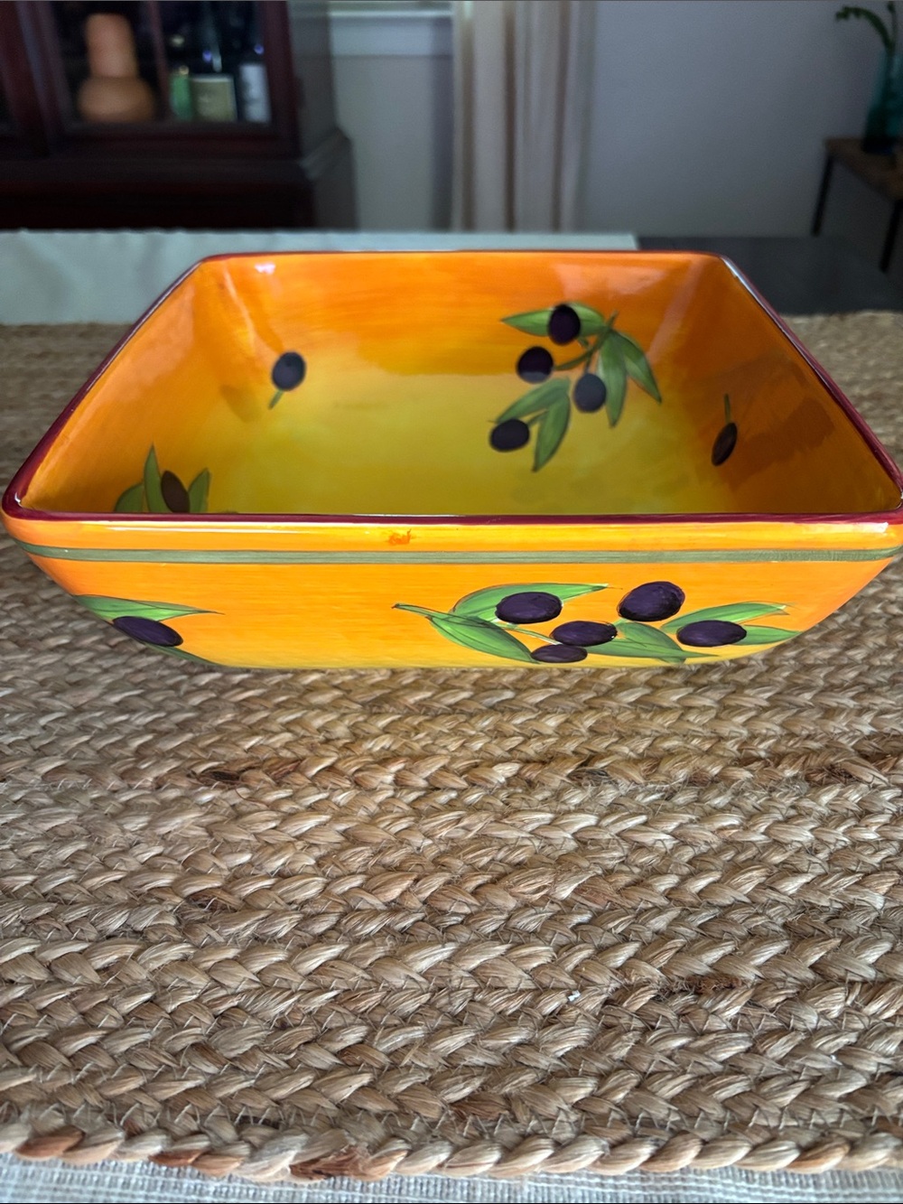Laurie Gates Sonora Yellow Ceramic Square serving Dish